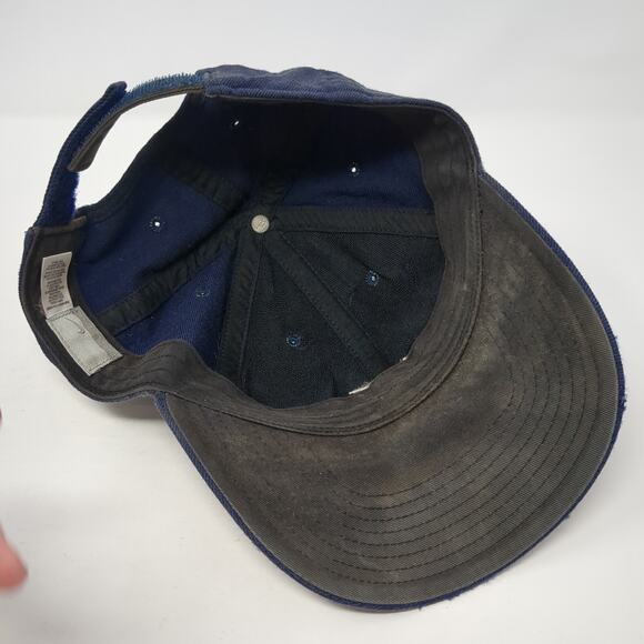 Nike Swoosh Strapback Hat Blue One Size Embroidered Logo Vintage Gray Tags - Picture 7 of 9